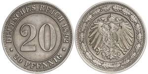 20 Pfennig Imperio alemán (1871-1918)  