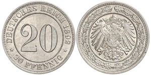 20 Pfennig Imperio alemán (1871-1918)  