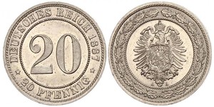 20 Pfennig Imperio alemán (1871-1918)  
