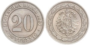 20 Pfennig Impero tedesco (1871-1918)  