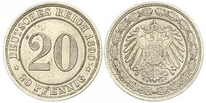 20 Pfennig Impero tedesco (1871-1918)  