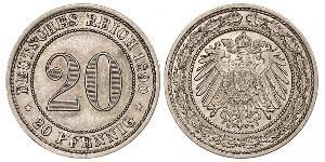 20 Pfennig Impero tedesco (1871-1918)  