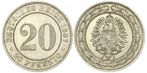 20 Pfennig Impero tedesco (1871-1918)  
