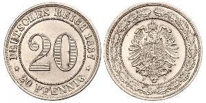 20 Pfennig Impero tedesco (1871-1918)  