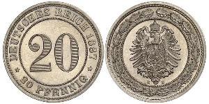 20 Pfennig 德意志帝國 (1871 - 1918)  