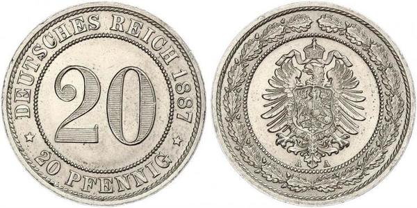 20 Pfennig 德意志帝國 (1871 - 1918)  