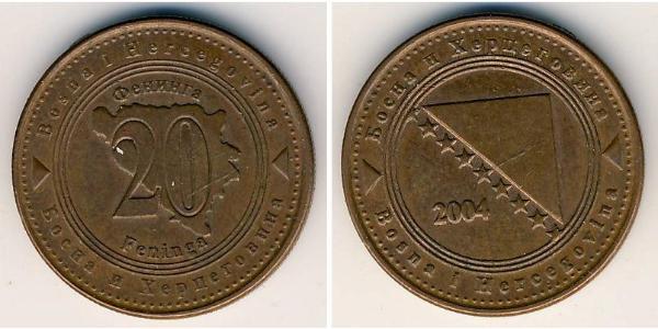 20 Pfennig 波斯尼亚和黑塞哥维那  