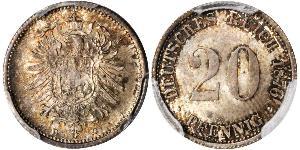 20 Pfennig 德国 銀 威廉一世 (德国)