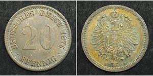 20 Pfennig 德国 銀 威廉一世 (德国)