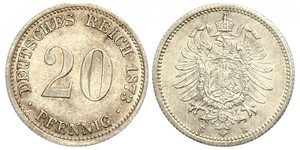 20 Pfennig 德国 銀 威廉一世 (德国)