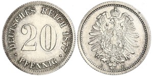 20 Pfennig 德国 銀 威廉一世 (德国)