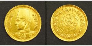 20 Piastre Kingdom of Egypt (1922 - 1953) Gold Farouk I of Egypt (1920 - 1965)