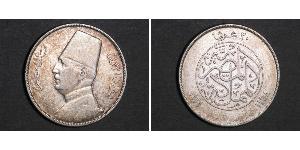 20 Piastre Kingdom of Egypt (1922 - 1953) Silver Fuad I of Egypt (1868 -1936)