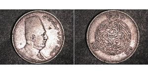 20 Piastre 埃及王國 (1922 - 1953) 銀 Fuad I of Egypt (1868 -1936)