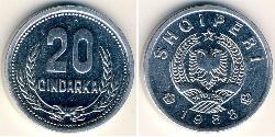 20 Qindarka Albanie Aluminium 