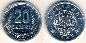 20 Qindarka Albanien Aluminium 