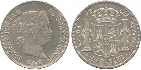 20 Real Kingdom of Spain (1814 - 1873) Argento Isabella II of Spain (1830- 1904)