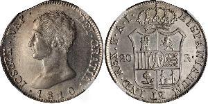 20 Real Kingdom of Spain (1808 - 1813) Plata José I Bonaparte