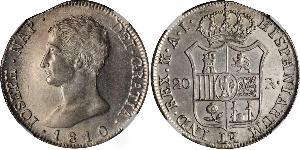 20 Real Kingdom of Spain (1808 - 1813) Silber Joseph Bonaparte