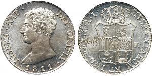 20 Real Kingdom of Spain (1808 - 1813) Silber Joseph Bonaparte