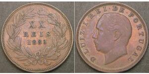 20 Reis Reino de Portugal (1139-1910) Bronce Luis I de Portugal (1838 - 1889)