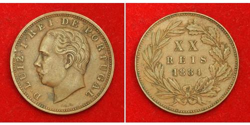 20 Reis Reino de Portugal (1139-1910) Bronce Luis I de Portugal (1838 - 1889)