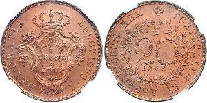 20 Reis Azores / Kingdom of Portugal (1139-1910) Copper 