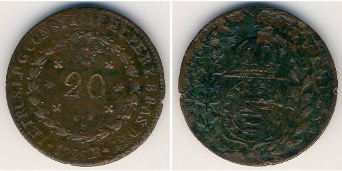 20 Reis Empire of Brazil (1822-1889) Copper 