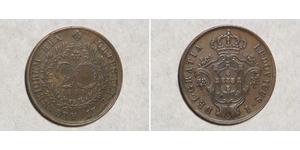 20 Reis Açores / Royaume de Portugal (1139-1910) Cuivre 