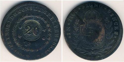 20 Reis Brasilien Kupfer 