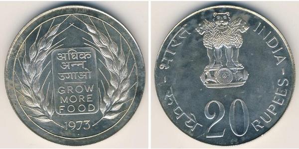 20 Rupee Indien (1950 - ) Silber 