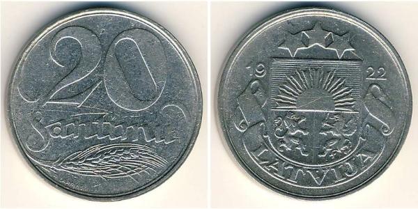 20 Santims Latvia Copper/Nickel 