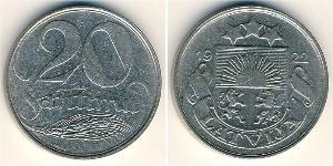 20 Santims Letlönj Cuivre/Nickel 