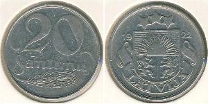 20 Santims Latvia Nickel 