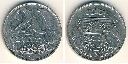 20 Santims Letonia Níquel/Cobre 