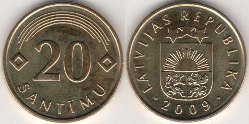 20 Santims Letonia (1991 - )  