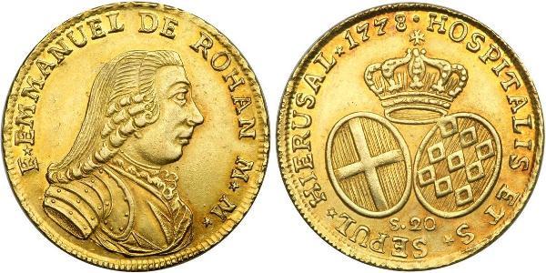 20 Scudo Order of Malta (1080 - ) Gold Emmanuel de Rohan-Polduc