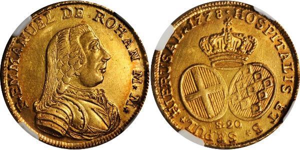 20 Scudo 馬爾他騎士團 金 Emmanuel de Rohan-Polduc