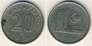 20 Sen Malaysia (1957 - ) Copper/Nickel 