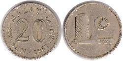 20 Sen Malesia (1957 - ) Rame/Nichel 