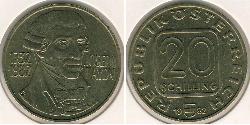 20 Shilling Republic of Austria (1955 - ) Alluminio 