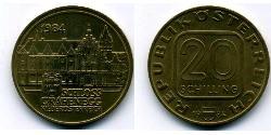 20 Shilling Republic of Austria (1955 - ) Alluminio/Rame/Nichel 