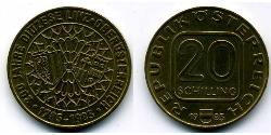20 Shilling Republic of Austria (1955 - ) Alluminio/Rame/Nichel 