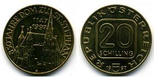 20 Shilling Republic of Austria (1955 - ) Copper/Aluminium/Nickel 