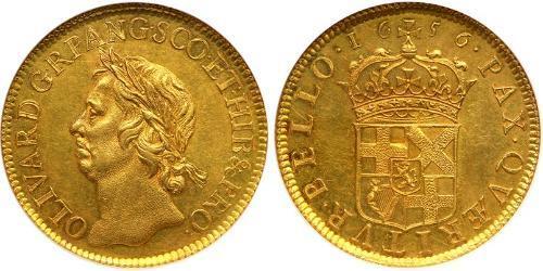 20 Shilling Mancomunidad de Inglaterra (1649-1660) Oro 