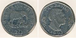 20 Shilling Tanzania Rame/Nichel 