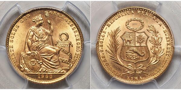 20 Sol Perú Oro 