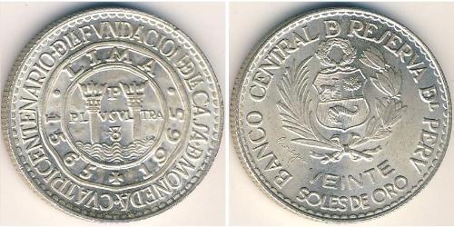 20 Sol Peru Silber 
