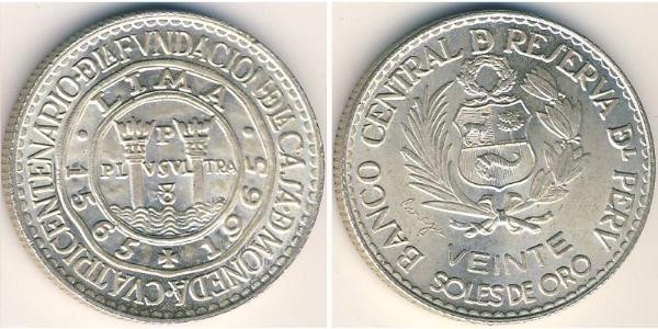 20 Sol Peru Silver 