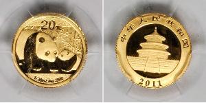 20 Yuan República Popular China Oro 